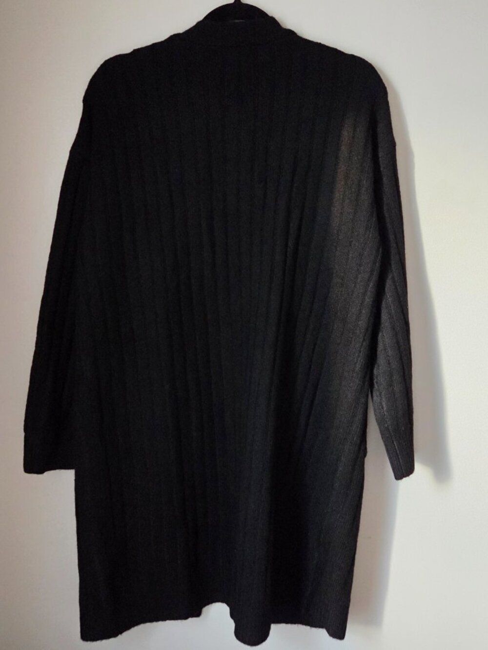 EUC LIKE NEW ADORA BLACK RIBBED SOFT OPEN LONG CARDIGAN SIZE M - Picture 3 of 16